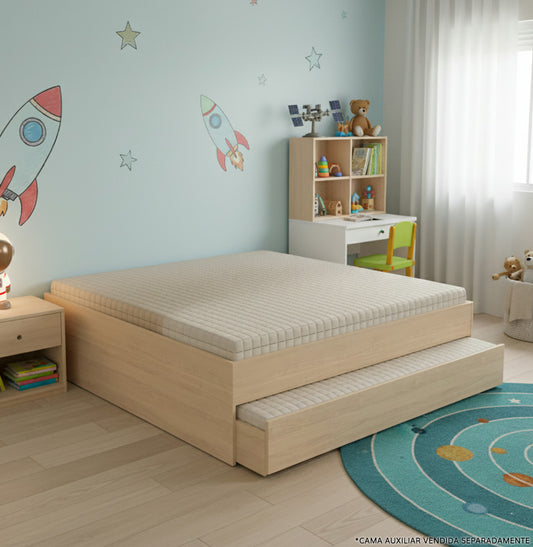 Cama Casal Turca Slim - Carvalho