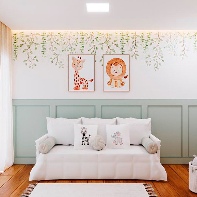 Quarto de Bebê Jardim Suspenso