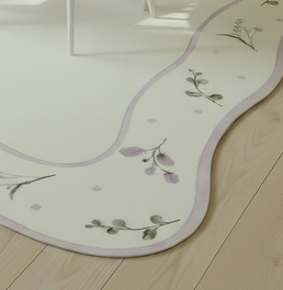 Tapete Infantil Floral Com Laço Lilás Playmat