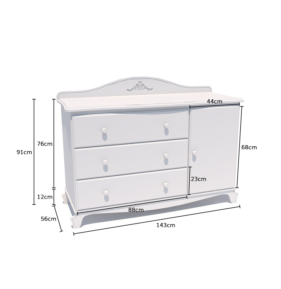 Cômoda Nóbile Branco com Porta
