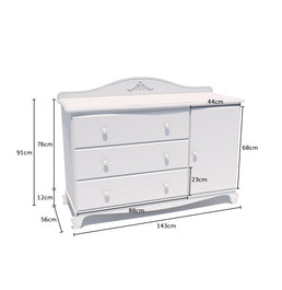 Cômoda Nóbile Branco com Porta