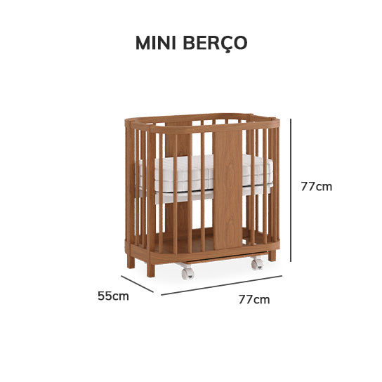 Berço Raika 3 em 1 - Freijó