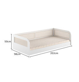 Cama Sofá Haus Arco Com Palha 2 em 1 Montessoriana - Branco