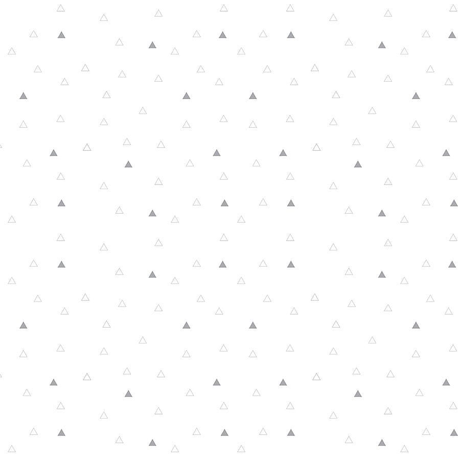 Papel de Parede Infantil Triângulo Vazado Cinza