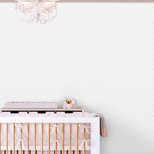 Papel de Parede Infantil Mini Poá Rosa Claro