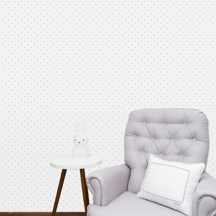 Papel de Parede Mini Poá Verde