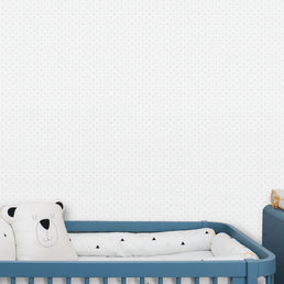 Papel de Parede Infantil Mini Poá Azul Claro