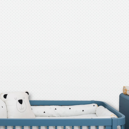 Papel de Parede Infantil Mini Poá Azul Claro