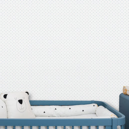 Papel de Parede Mini Poá Azul Clássico