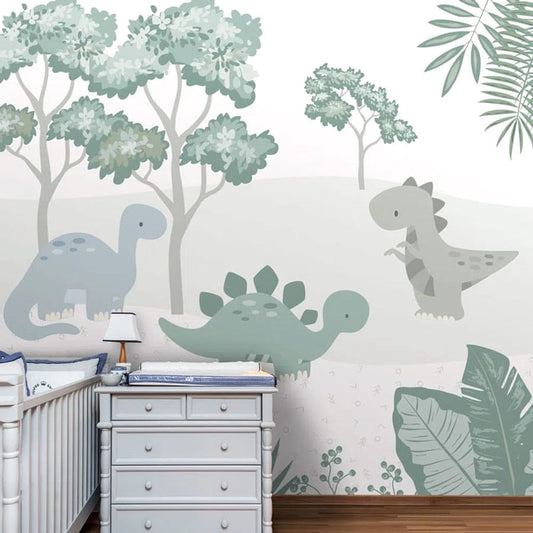 Papel de Parede Infantil Dino Malva - Mural