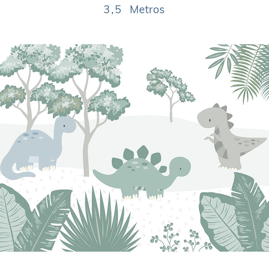 Papel de Parede Infantil Dino Malva - Mural