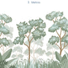 Papel de Parede Infantil Floresta Verde Seco - Mural