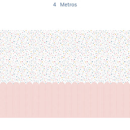 Papel de Parede Infantil Cerca com Granilite Rosa Claro - Mural