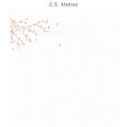 Papel de Parede Infantil Floral Raika Lado Esquerdo Cerejeira - Mural