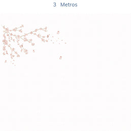 Papel de Parede Infantil Floral Raika Lado Esquerdo Cerejeira - Mural