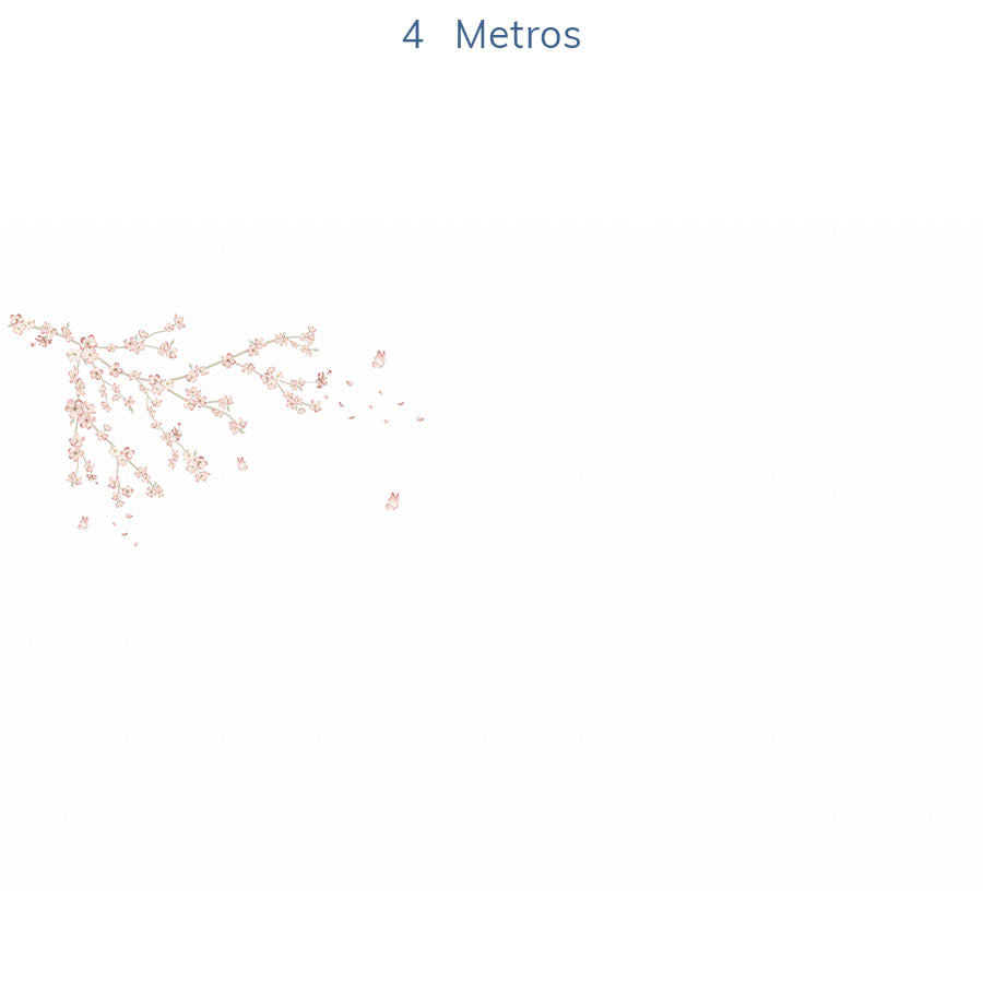 Papel de Parede Infantil Floral Raika Lado Esquerdo Cerejeira - Mural