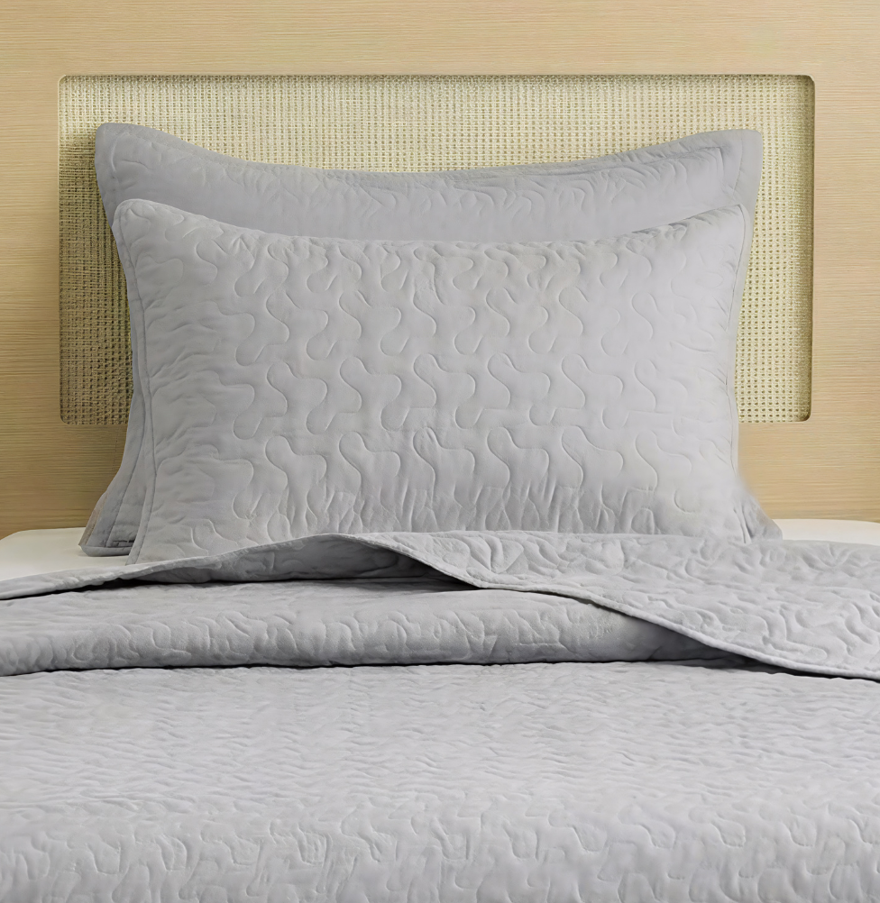 Porta Travesseiro Solteiro Infinity - Cinza