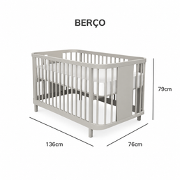 Berço Raika 3 em 1 - Greige