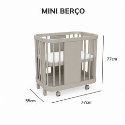 Berço Raika 3 em 1 - Greige