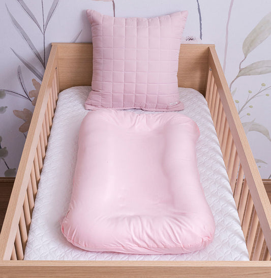Capa Avulsa para Ninho Fluffy de Algodão Pima - Rosa Bebê
