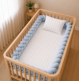 Trança 4M Para Berço e Cama Azul Claro