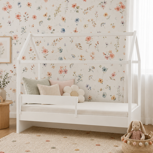 Cama com Casinha Up 2 em 1 Branco