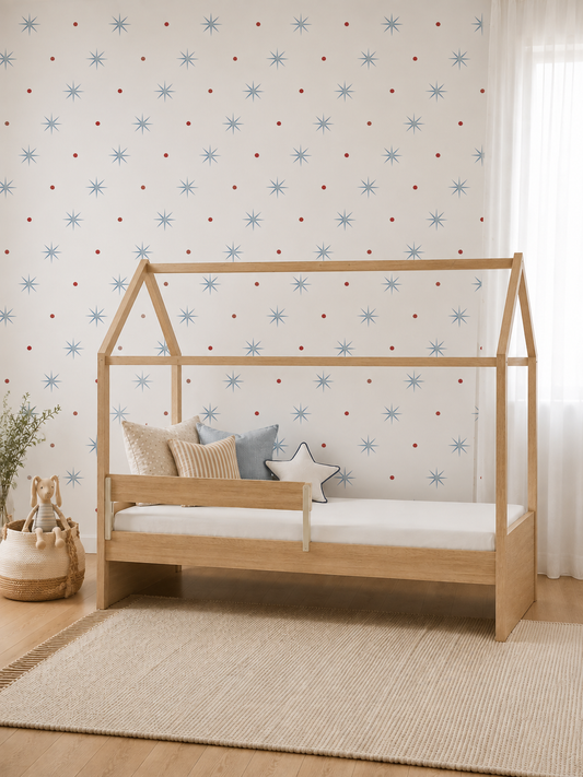 Cama com Casinha Up 2 em 1 Carvalho