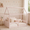 Cama Up 2 em 1 Com Casinha Montessoriana - Rosa Claro
