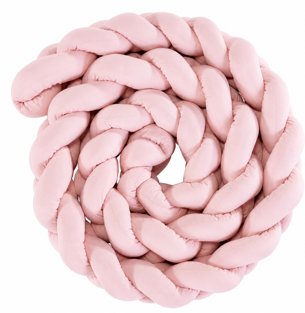 Trança 4m para Berço e Cama Rosa Chá