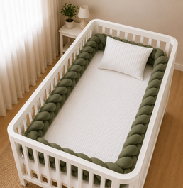 Trança 4m para Berço e Cama - Verde Militar