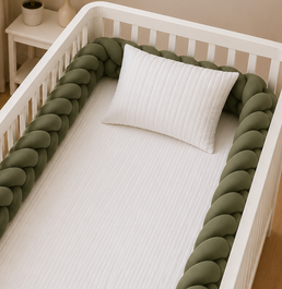 Trança 4m para Berço e Cama - Verde Militar