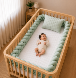 Trança 4M Para Berço e Cama Verde Malva