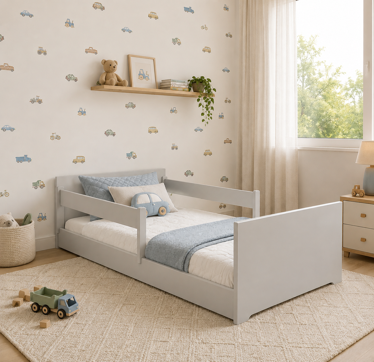 Cama Up 2 em 1 Montessoriana - Cinza