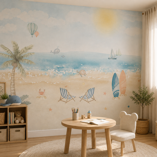 Papel de Parede Infantil Praias - Mural