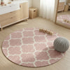 Tapete Infantil Redondo Arabesco Rosa - 1,33m