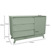 Cômoda de Bebê Raika com Porta Verde Jardim